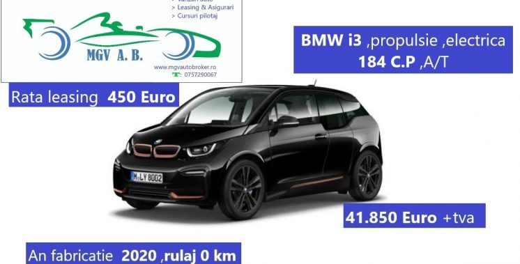 BMW i3, 184 C.P, A/T,propulsie,electrica, fab.2020, rulaj 0 km