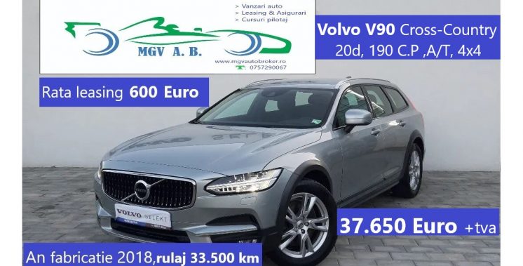 Volvo V90 ,Cross-Country, 2.0d, 190 C.P, A/T, 4×4,fab. 2018