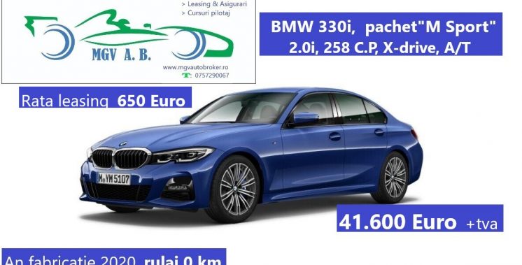 BMW 330i, 20i, 258 C.P, X-drive, A/T, fab.2020,rulaj 0 km